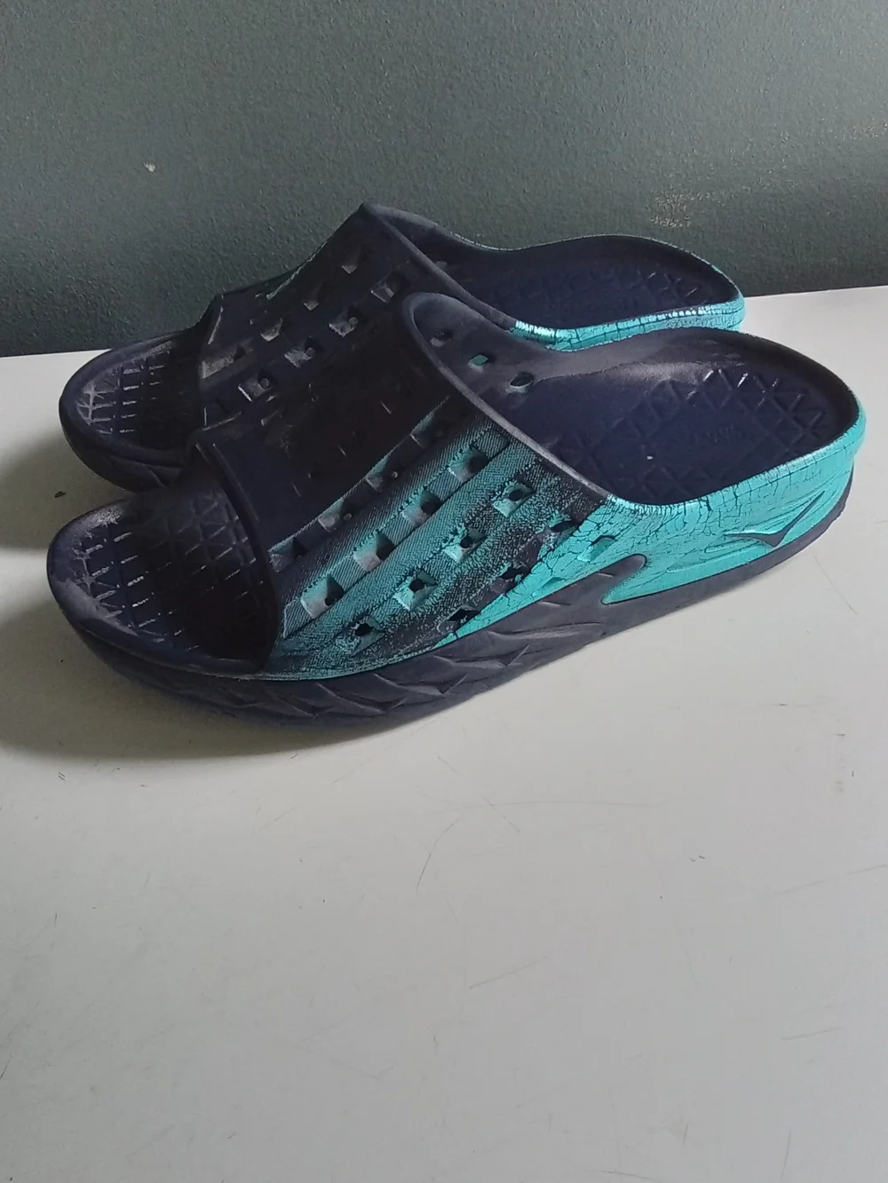 Hoka One‎ One Ora Recovery Slide 2 Ombre Vallarta Blue Mens 8 Womens 10